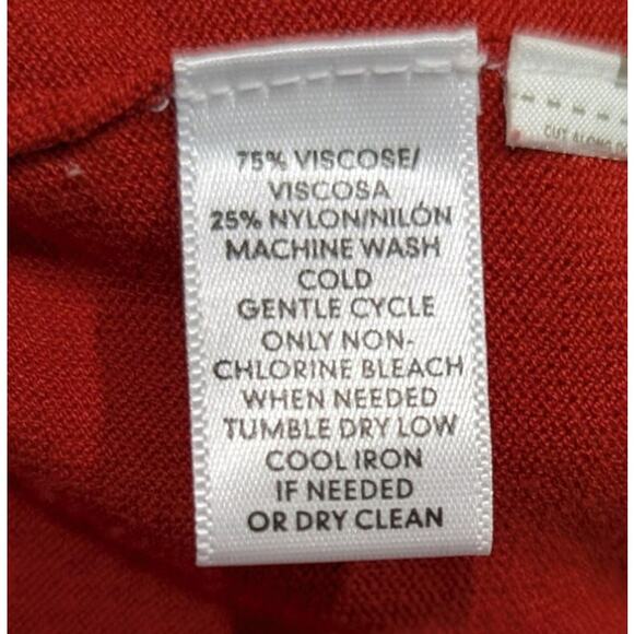 Loft Burnt Orange  V Neck Button Down Cardigan Viscose/ Nylon sz M - Picture 6 of 6